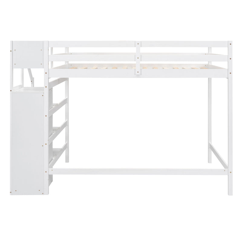 Loft Bed With Built In Storage Wardrobe And Staircase