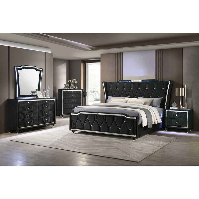Mika - 8 Drawer LED Fireplace Dresser