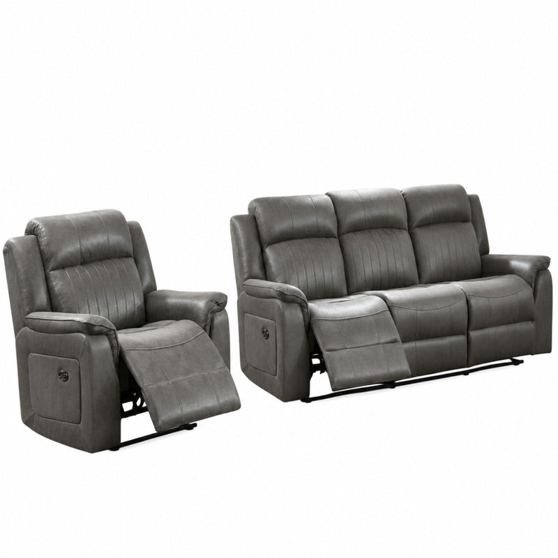 Contemporary Living Room Set, Horizontal And Vertical Tufting