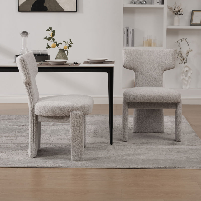 Armless Curved Back Accent Chairs