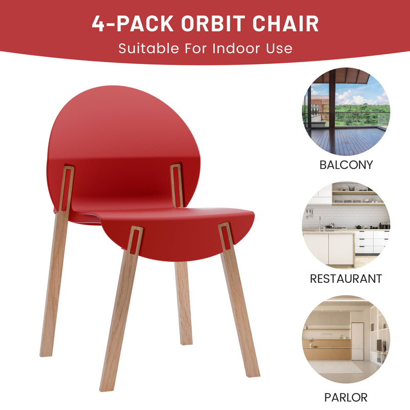 4 Piece Set Of Single Chairs With A Folding Square Table
