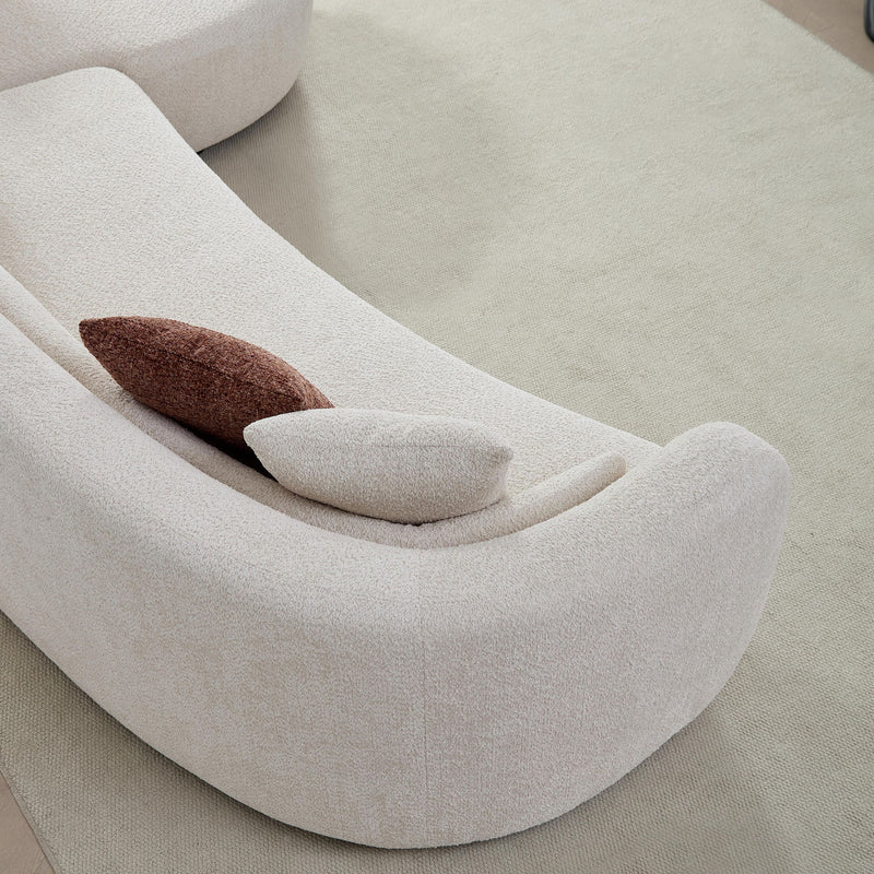 Curved Sectional Sofa, L - Shape Modular Chaise