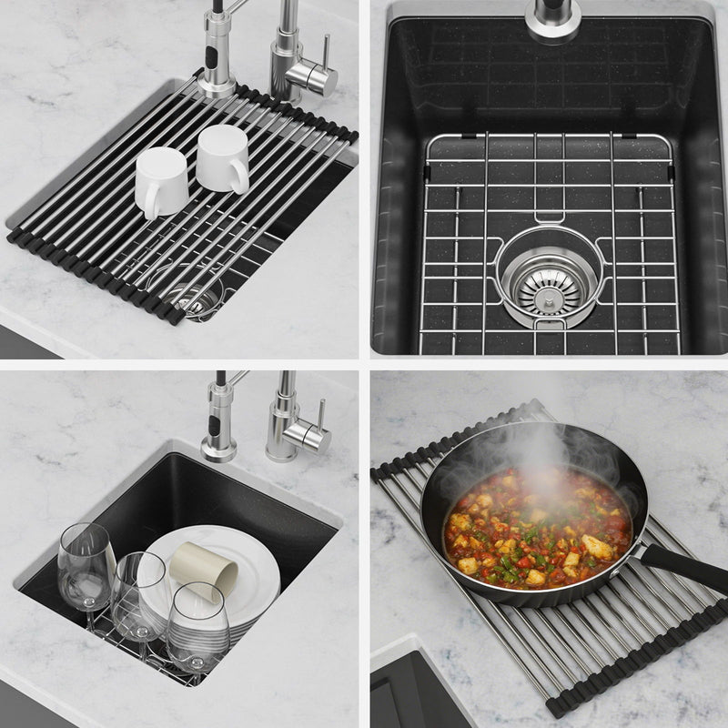 Quartz Composite Undermount Single Bowl Kitchen Sink