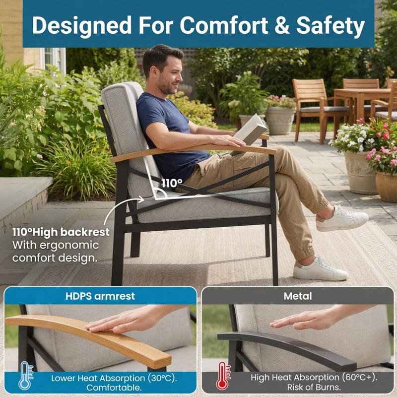 Outdoor Loveseat With Washable Cushions