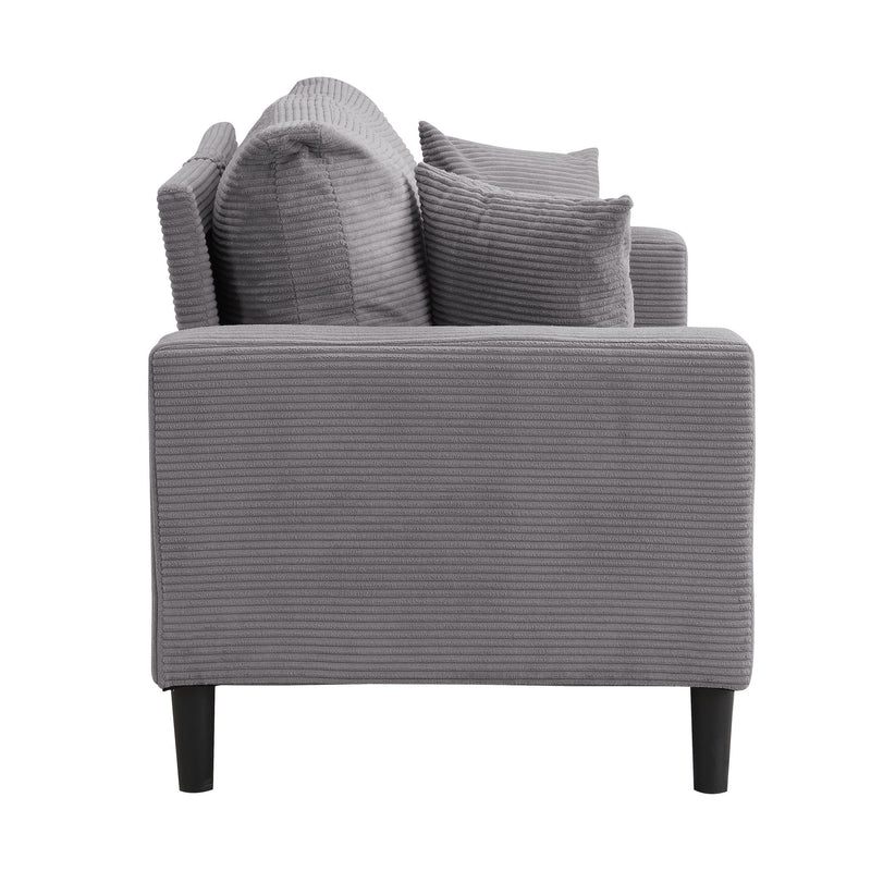 Modern Upholstered 2 Piece Sofa Set With 3 Seater And 2 Seater