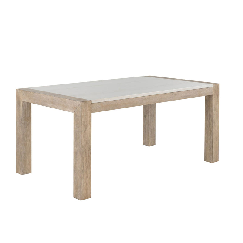 Vanilla - Real Marble Dining Table - Beige / Light Natural