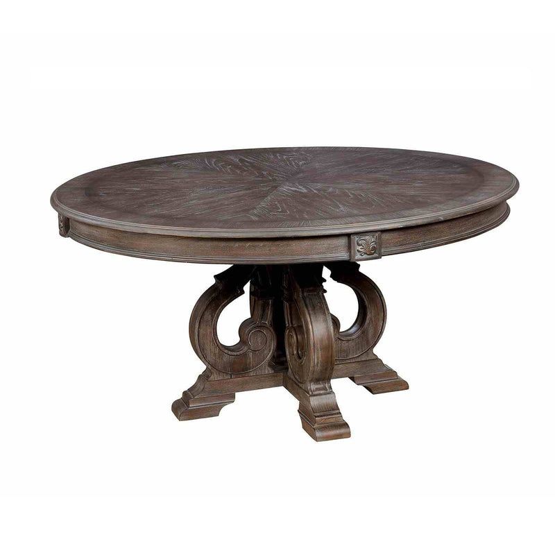 Elegant Dining Set Round Table And Side Chairs