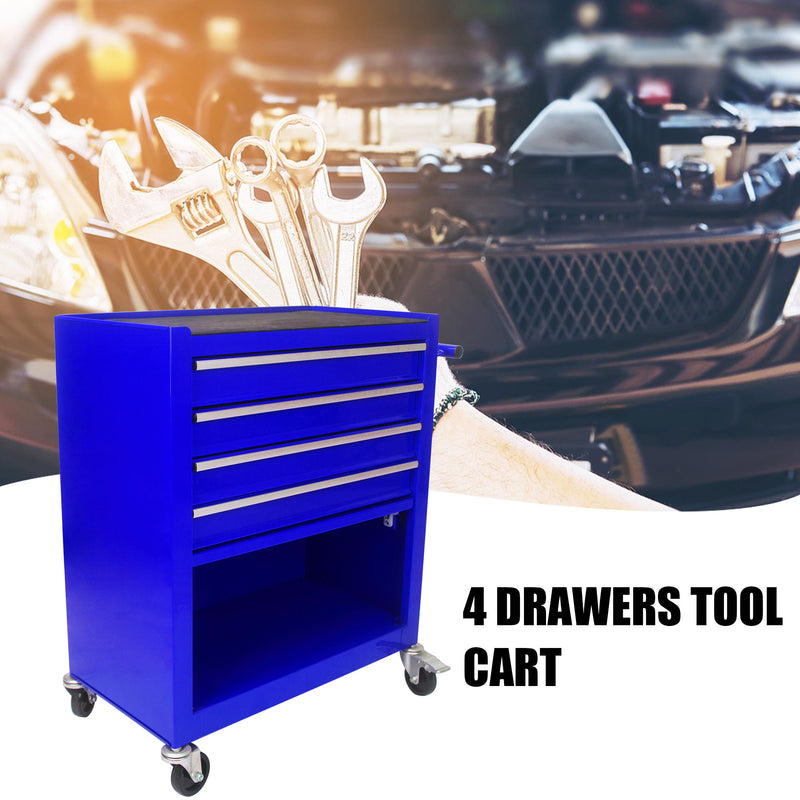 4 Drawers Multifunctional Tool Cart With Wheels