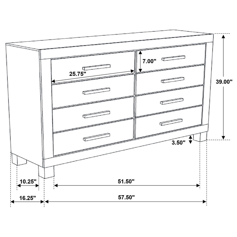 Greely - 5 Piece King Storage Bedroom Set Includes Bed, Nightstand, Dresser, Mirror & Chest - Rustic Brown