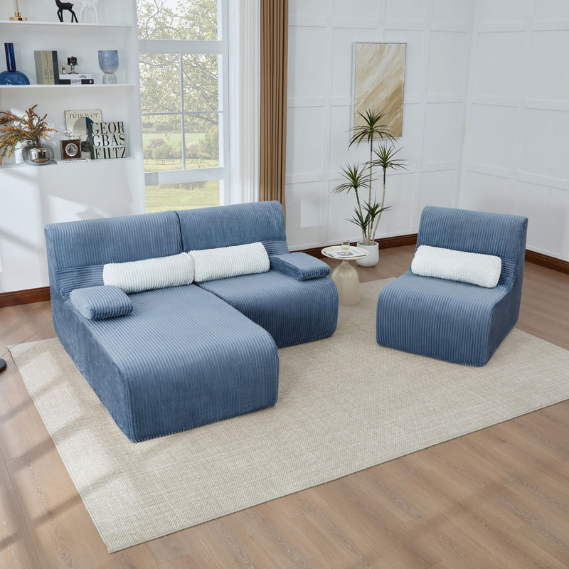 Oversized Sectional Sofa, Living Room Seating With Modular Design