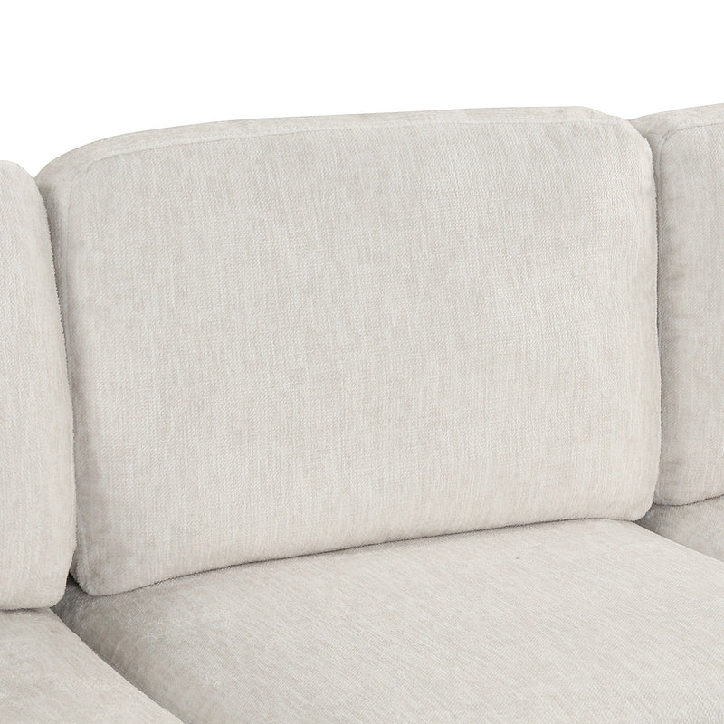 Contemporary U - Shaped Sectional Sofa With Movable Storage Ottoman