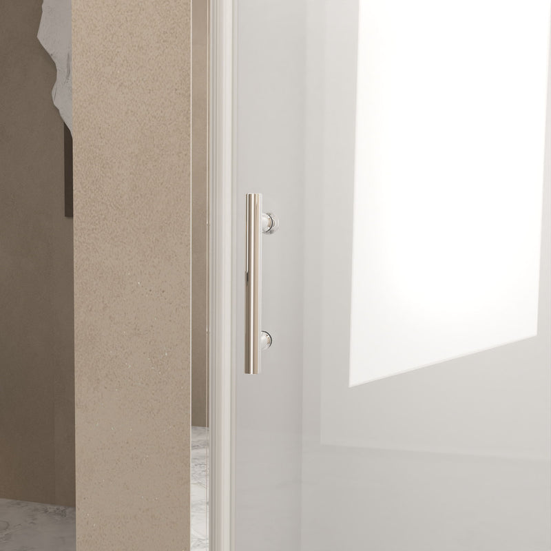 Shower Door & Tempered Glass With Safety Film - Chrome