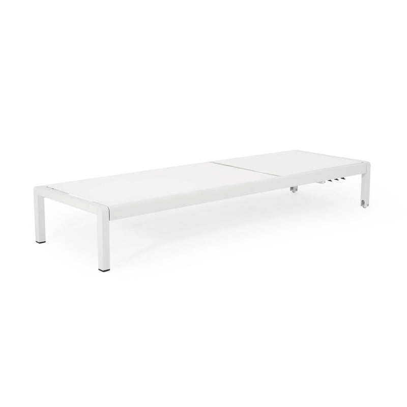 Outdoor Patio Chaise Lounge With 5 Reclining Positions