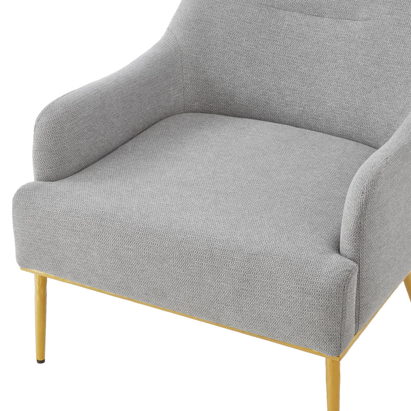 Modern Elegance Accent Chair With Curved Backrest