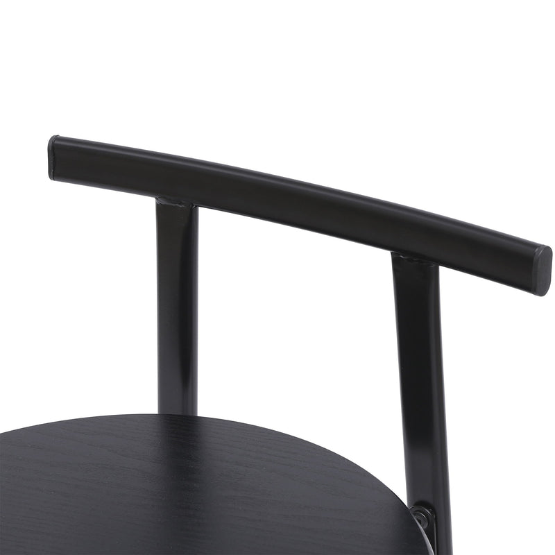 Modern Bar Stools With Backrest For Kitchen (Set of 3)