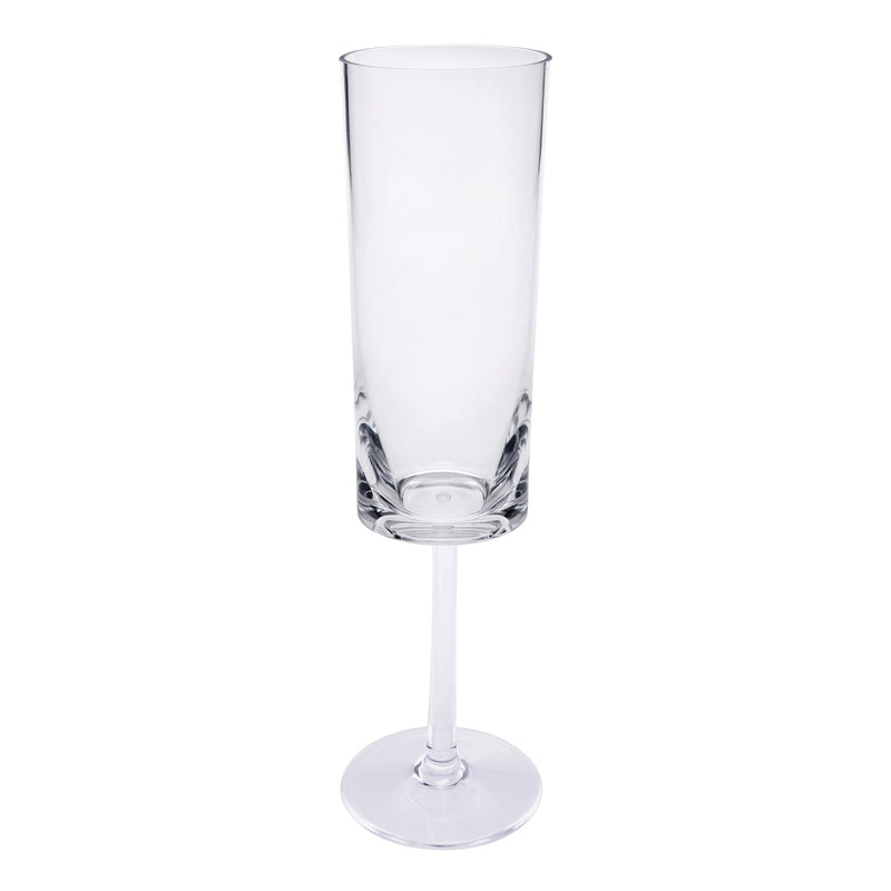 Oval Halo - Acrylic Champagne Flutes (Set of 4)