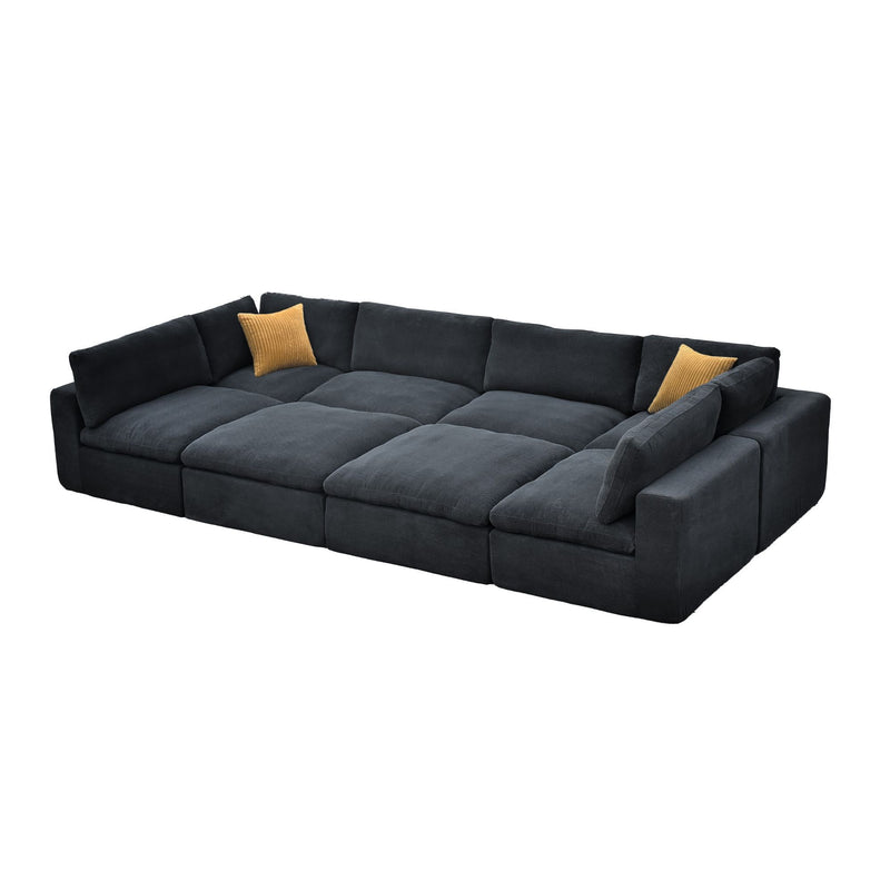 Custom Configuration Modular Sectional With Toss Pillows