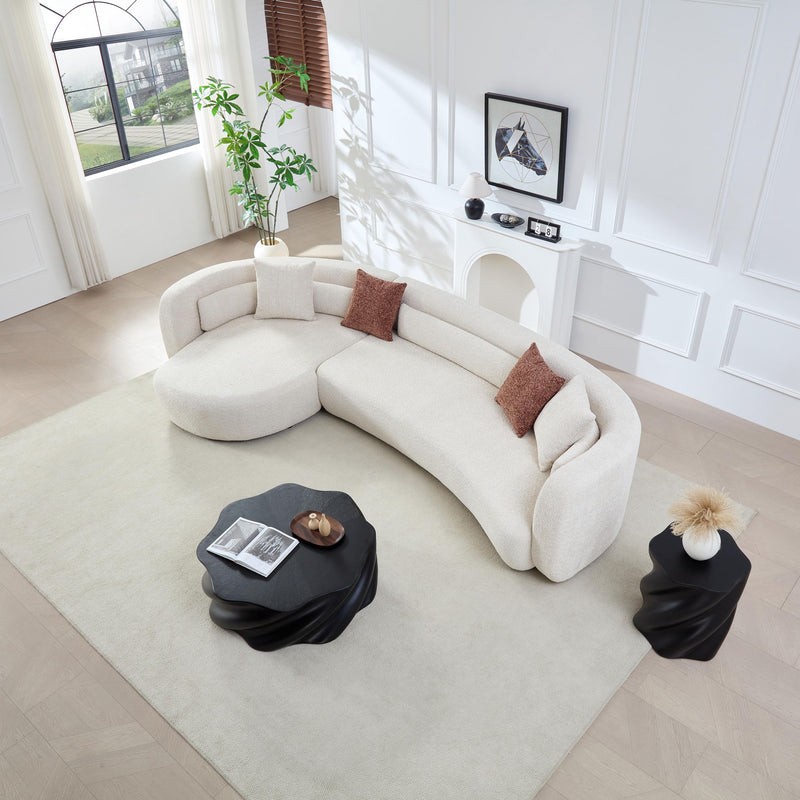 Curved Sectional Sofa, L - Shape Modular Chaise