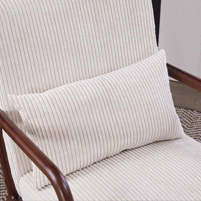 Accent Chair With Pillow And Wood Frame