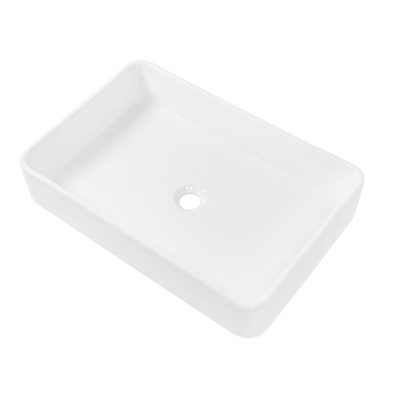Modern European Design Ceramic Rectangular Vessel Bathroom Sink