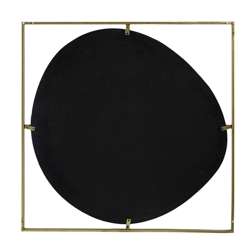 Poppy Mirror With Metal Frame Contemporary Design For Bathroom, Entryway Wall Decor