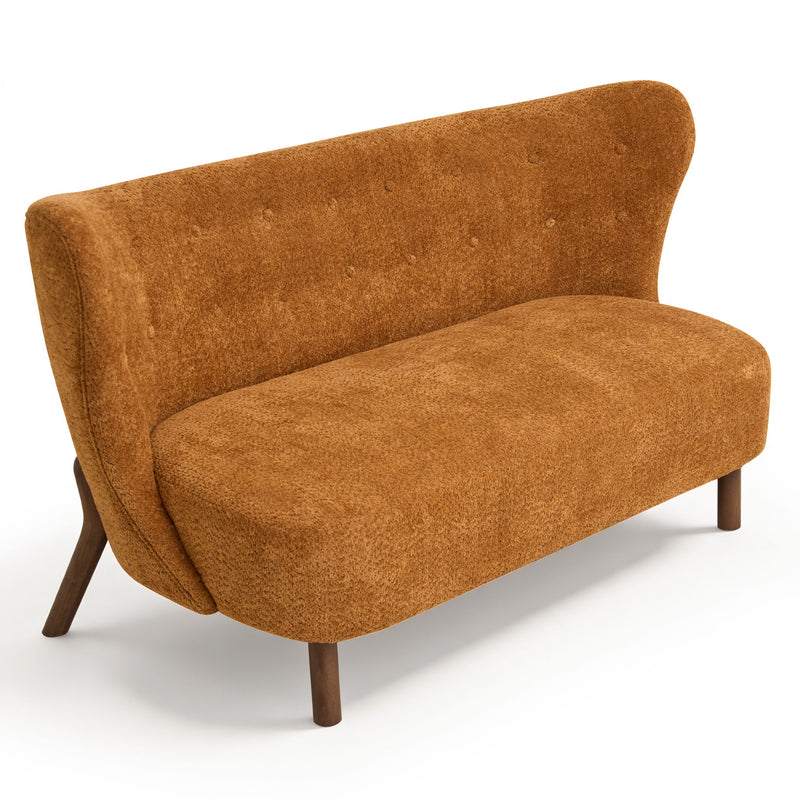 Nordic Chair Laid Back Loveseats With Curved Backres, No Armrests