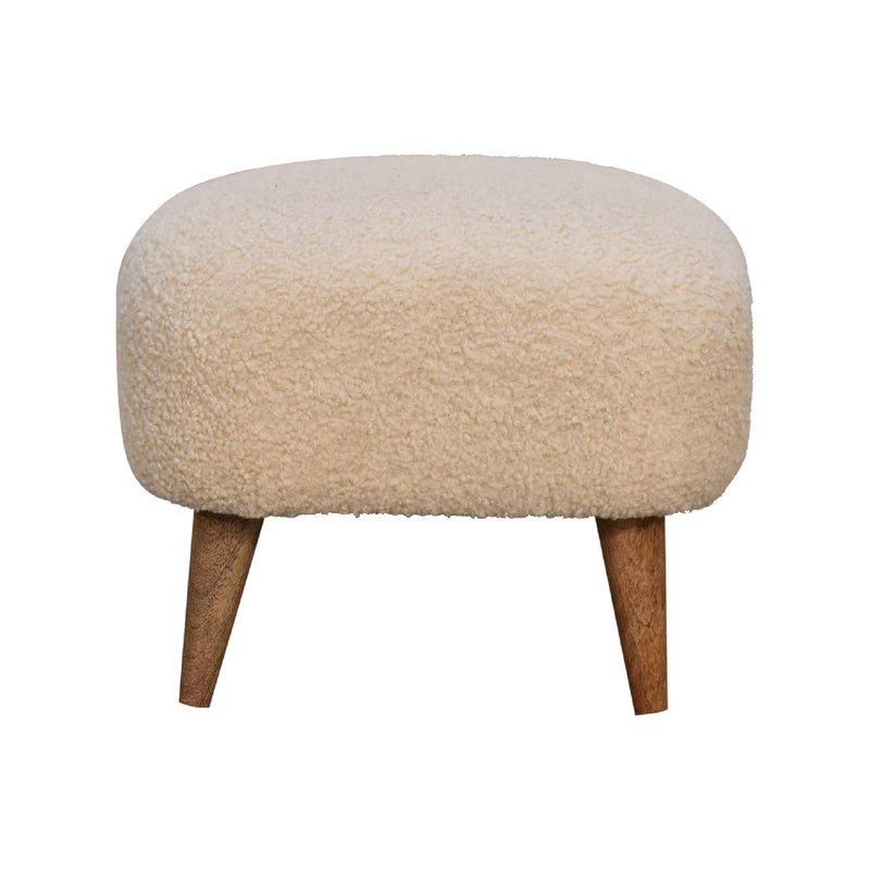 Square Footstool - Cream