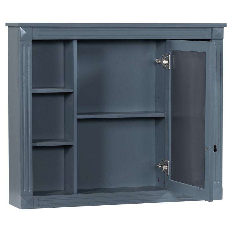 Bathroom Vanity With Top Sink, Mirror Cabinet, 2 Soft Closing Doors & 2 Drawers