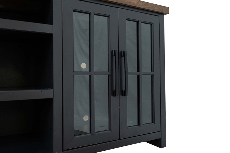 Essex - TV Stand Console For TVs Up To 100" - Black / Whiskey