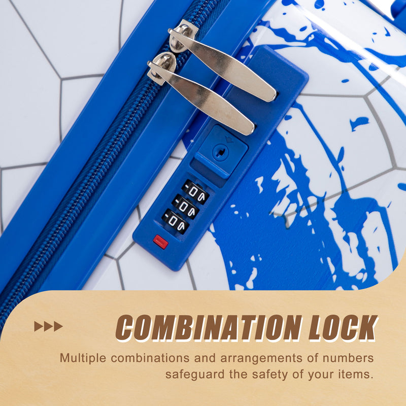 Luggage With Printed Pattern, Combination Lock