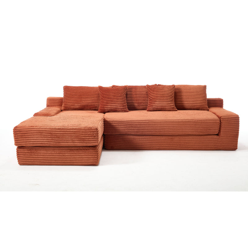 Modern L - Shaped Sectional Couch With Memory Foam