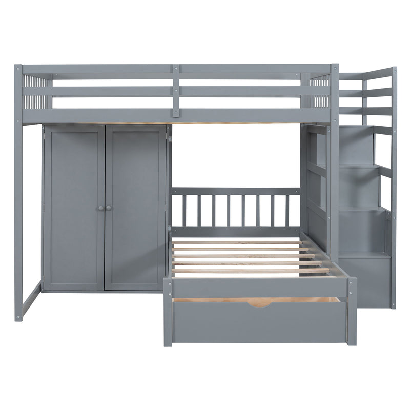 Bunk Bed With Wardrobe, Drawers