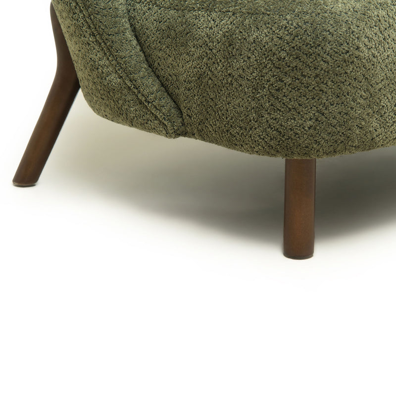 Nordic Chair Laid Back Loveseats With Curved Backres, No Armrests