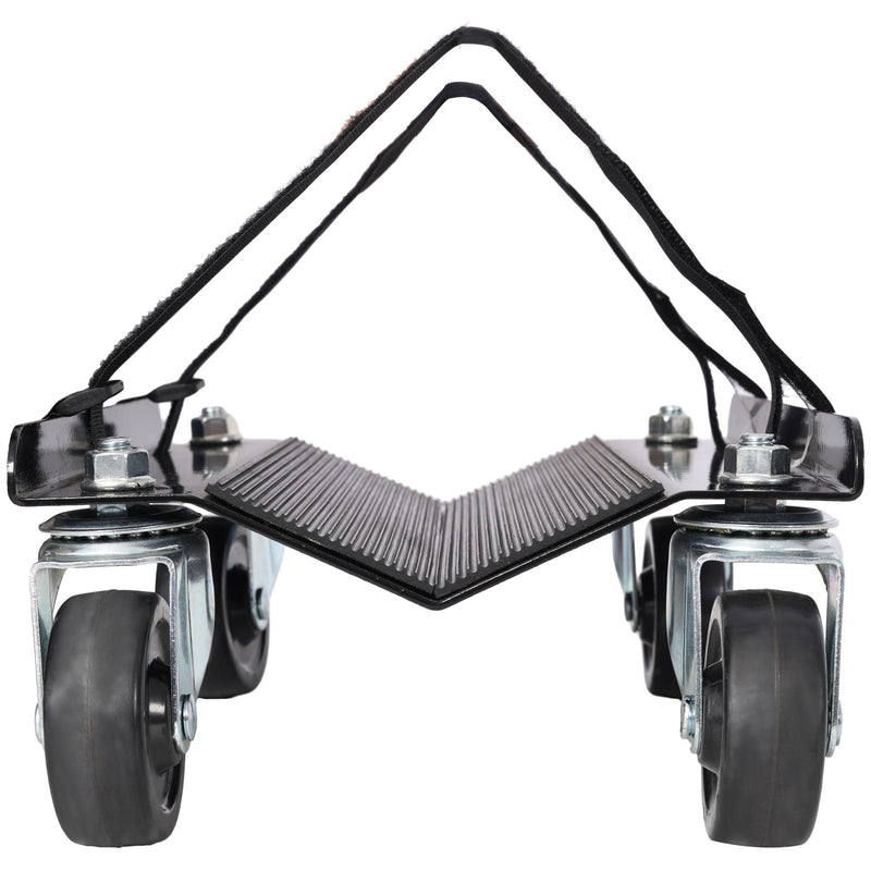 Heavy Duty Snowmobile Dolly With V Slide And Swivel Casters Steel, 1500Lbs Capacity