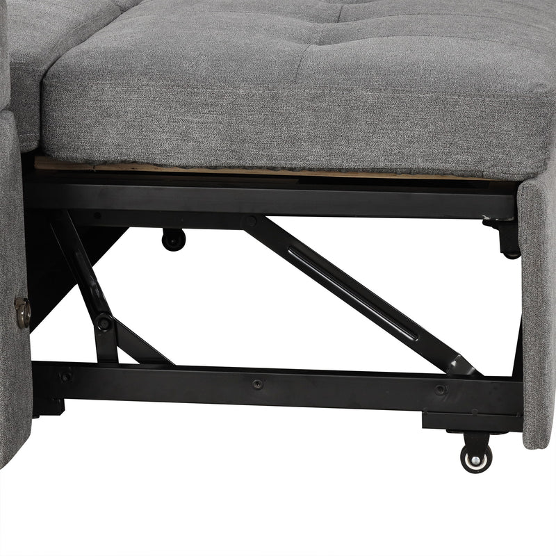 Convertible L Shaped Sofa Couch With Storage, Cup Holders, USB Ports