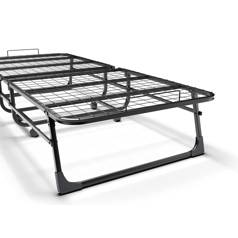 Folding Rollaway Bed With 4" Twin Mattress - White