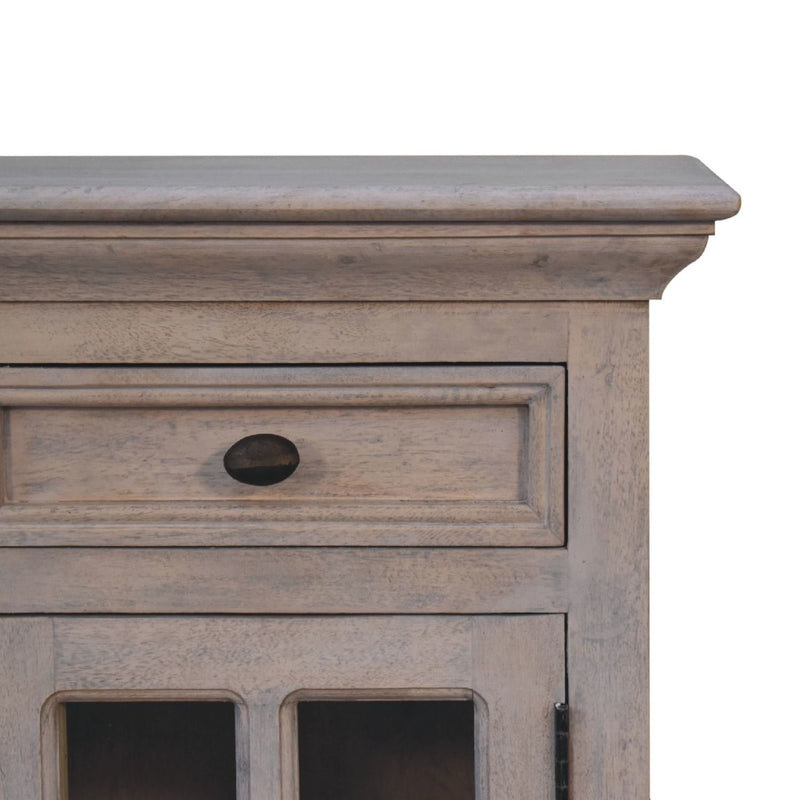 Glazed Bedside Table - Stone White