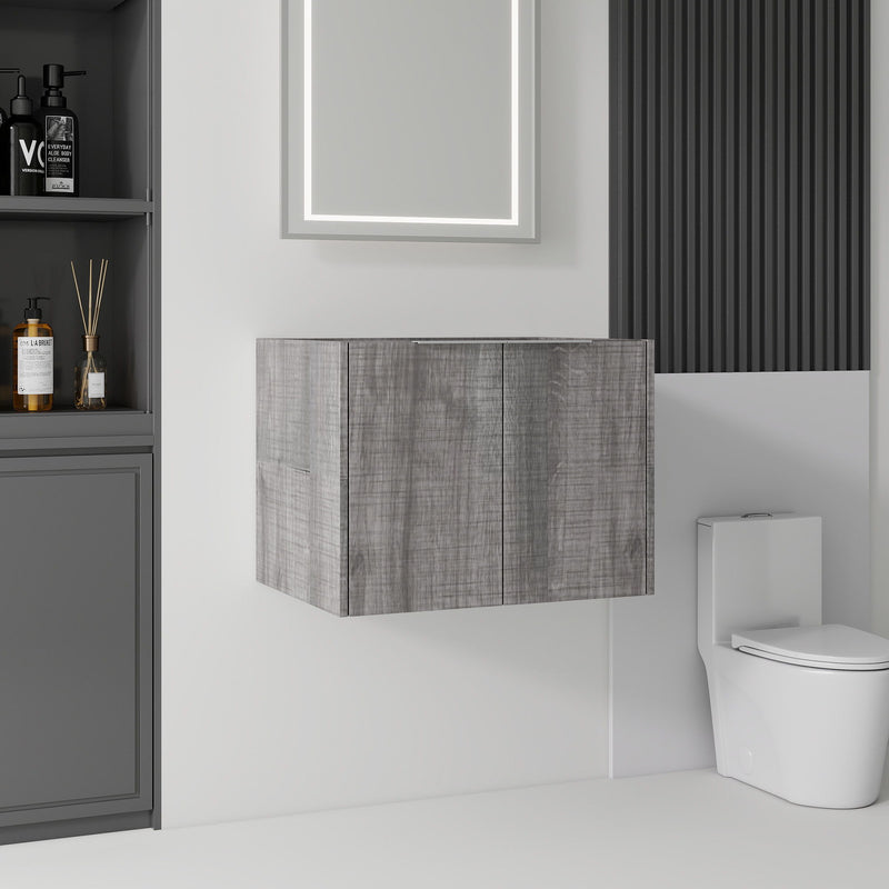 Floating Bathroom Vanity Cabinet With Soft Close Double Doors, Spacious Interior Storage, Wall Mounted, Cabinet Only