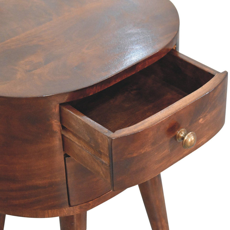 Rounded Bedside Table