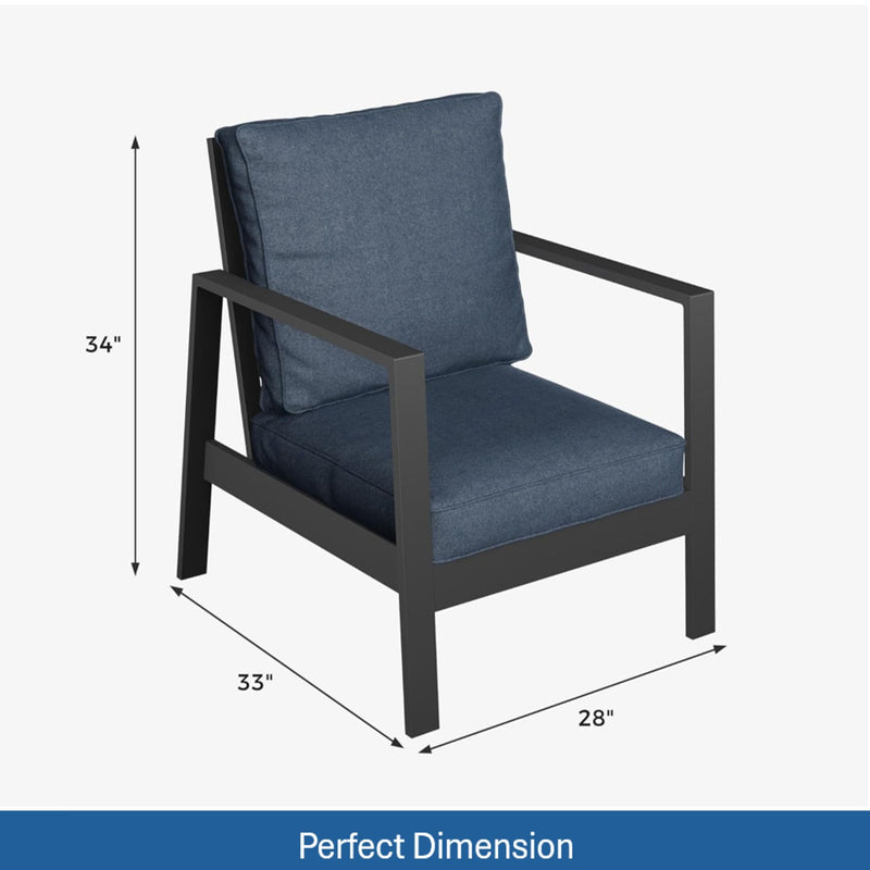 Modern 5 Seat Outdoor Patio Furniture Set With Coffee Table