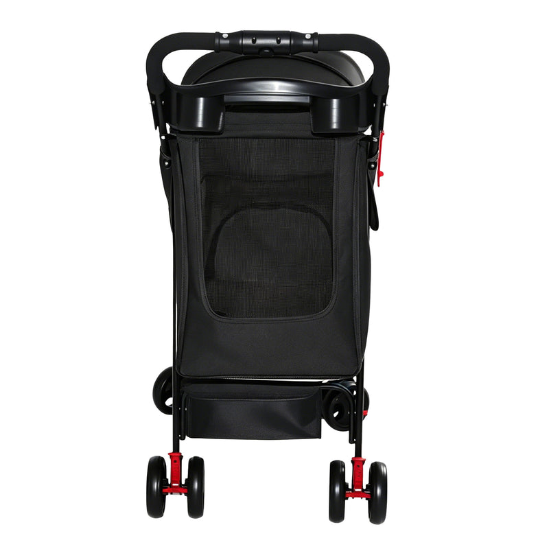 Foldable Pet Stroller For Small Dogs And Cats With Multi Functional Tray