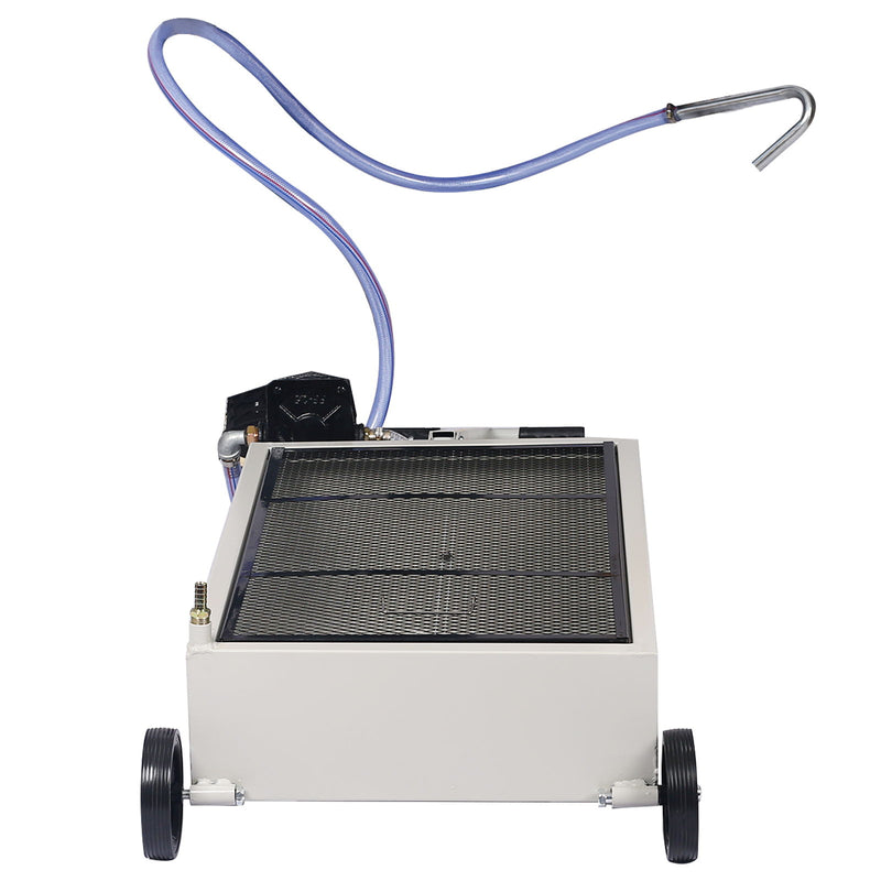 Heavy Duty 20 Gallon Low Profile Oil Drain With Pump Polypropylene - Gray