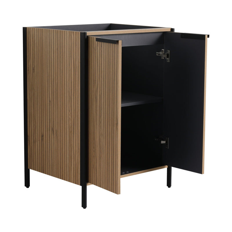 Contemporary Freestanding Bathroom Vanity With Adjustable Shelves