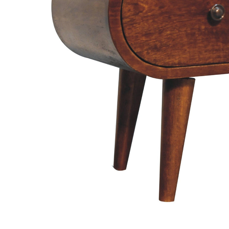 Solid Wood Circular TV Unit