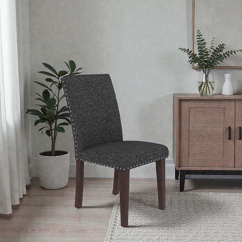 Upholstered Dining Chair With High Back Design (Set of 2)