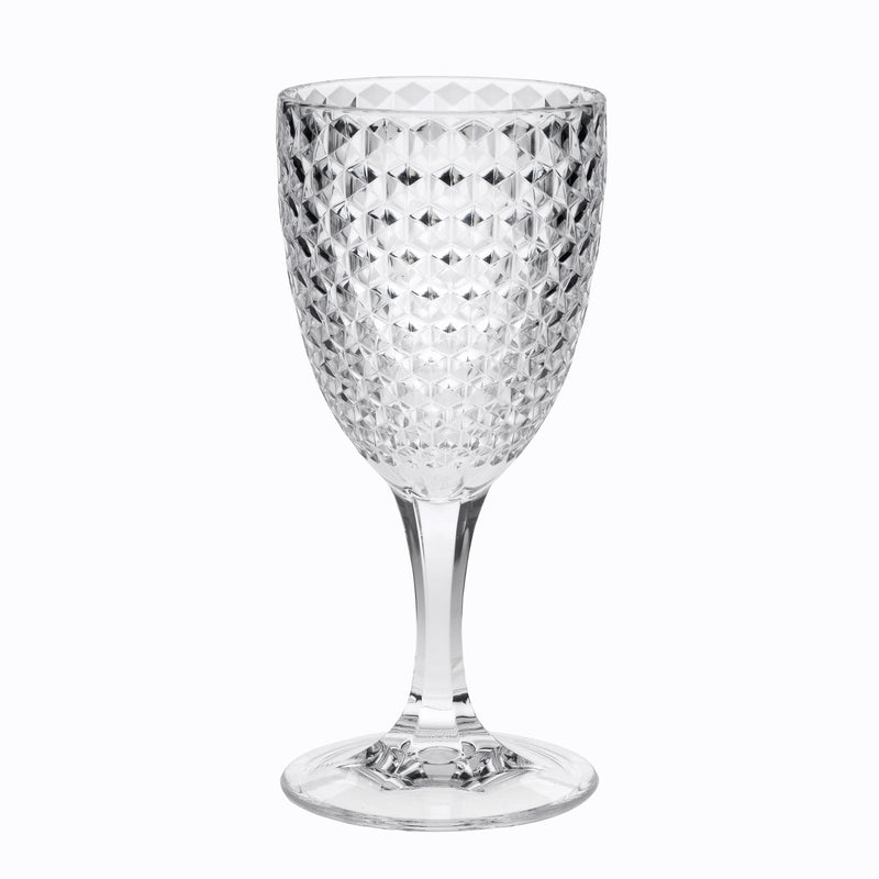 Diamond Cut Plastic Wine Glasses (Set of 4)