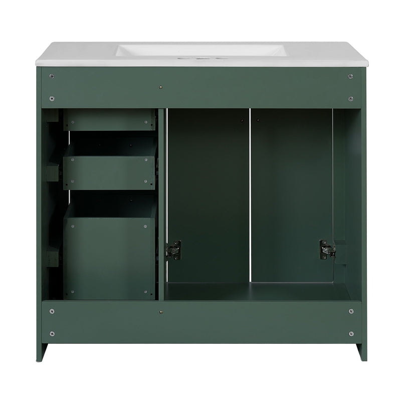 Bathroom Vanity With Sink Combo, Storage Cabinet, Freestanding Set With 3 Drawers & Soft Closing Doors