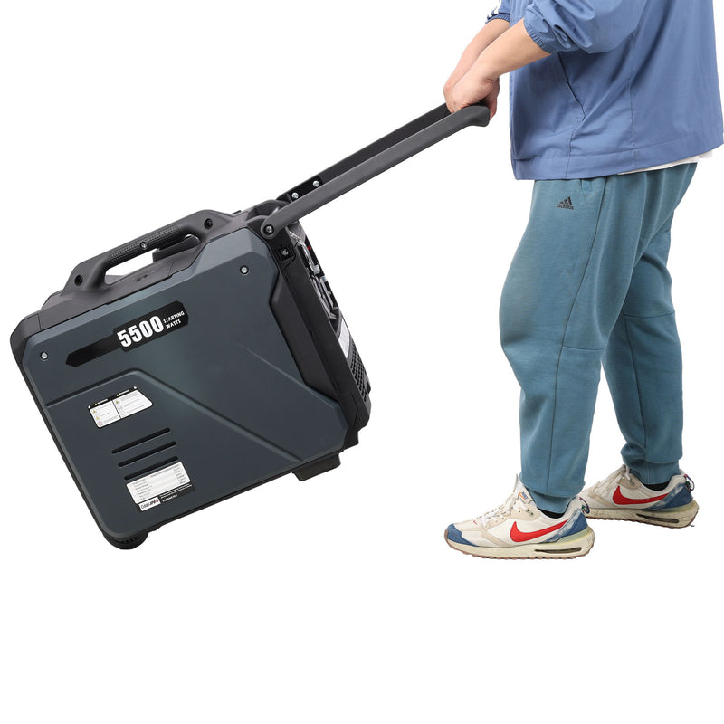Super Quiet Inverter Generator 5.5Kw Portable Dual Fuel Electric & Remote Start Aluminium