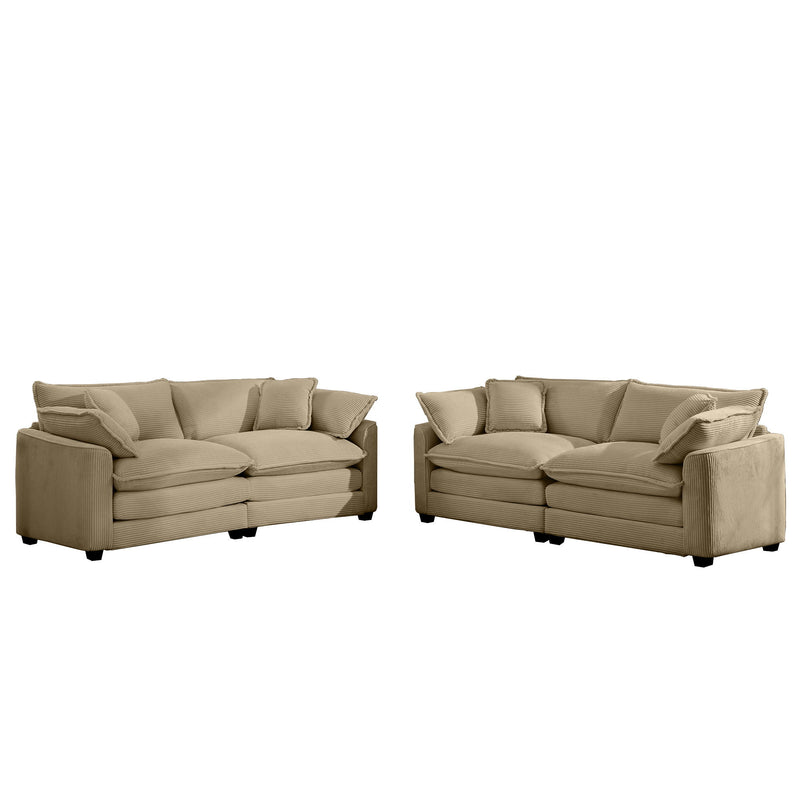 Elegant Oversized Sectional Sofa Set With Deep Seats And Flexible Layout