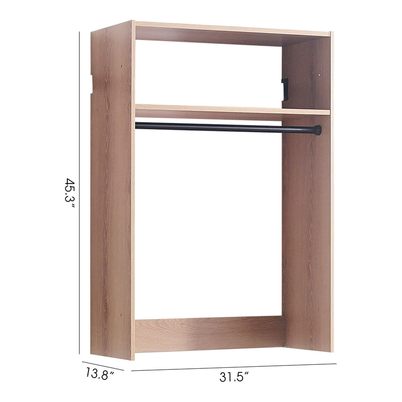 Devi - Wall Mounted Wood Closet System